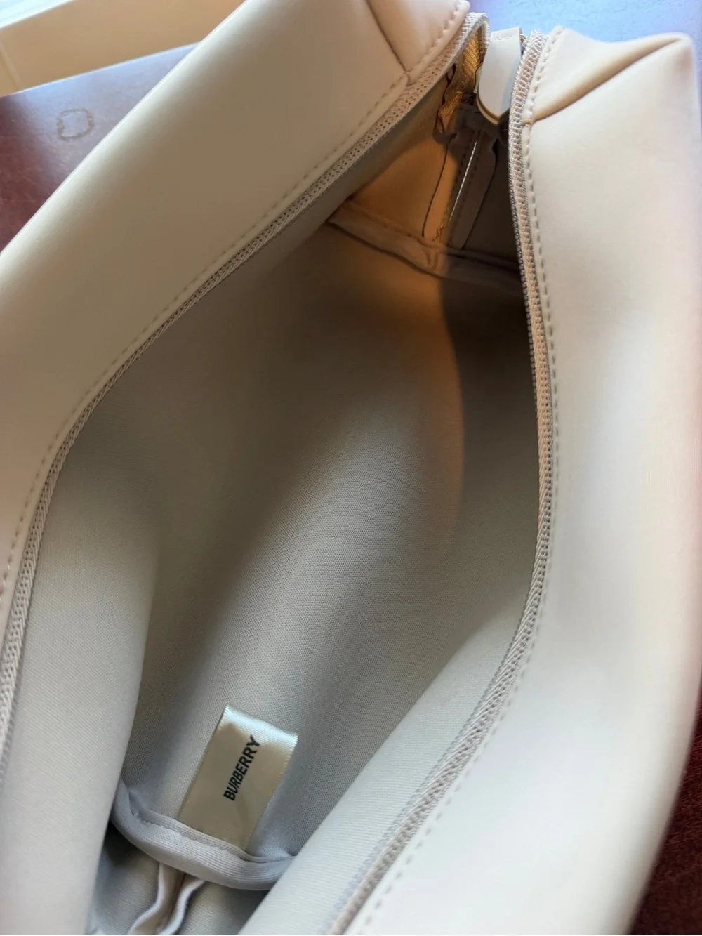 Burberry Logo Cosmetic Pouch with top zip